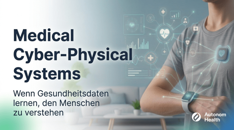Illustration zu Medical Cyber-Physical Systems mit Smartwatch und kontinuierlicher EKG-Messung für physiologische Gesundheitsdaten